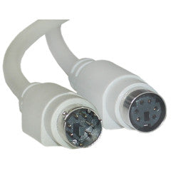 PS/2 Extension Cable, Keyboard / Mouse, PS/2 Male to PS/2 Female, MiniDin6 Male to MiniDin6 Female, 6 Conductor, Straight, 15 foot