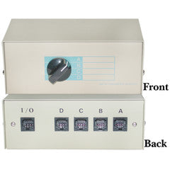 ABCD 4 Way Telephone Network Switch Box, RJ45 Female
