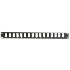 Rackmount 16 Port Blank Keystone Patch Panel, 1U