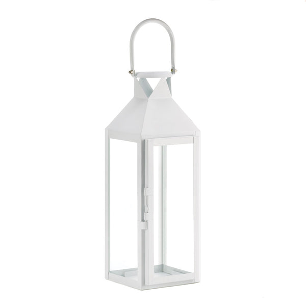 White Manhatten Candle Lantern