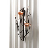 Dawn Lily Double Candle Wall Sconce