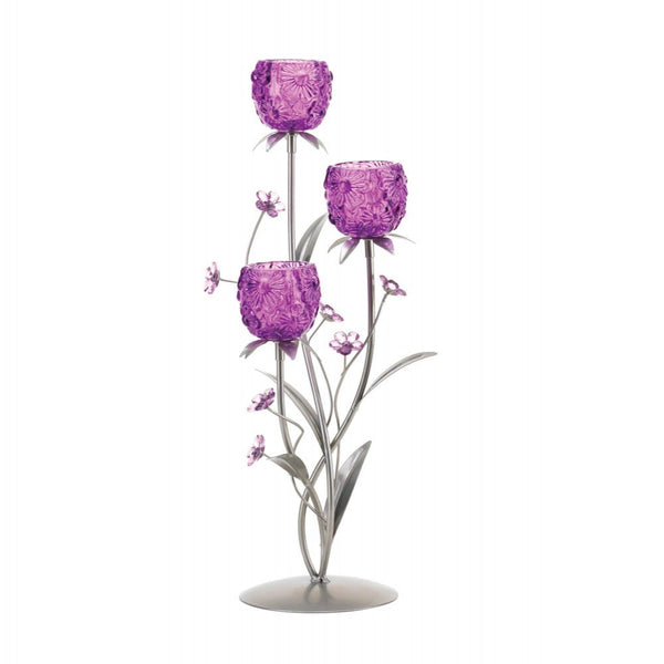 Fuchsia Blooms Candleholder 10015950