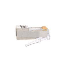 Platinum Tools EZ-RJ45 Shielded Cat6 Crimp Plugs (Cat5e Compatible), internal ground, Slide Through Wires, 100 Pieces Bag