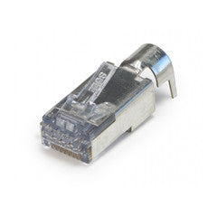 Platinum Tools ezEX-RJ45 Shielded Crimp Plugs (Cat5e/Cat6  Compatible), external ground,  100 Pieces