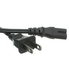 Notebook/Laptop Power Cord, NEMA 1-15P to C7, Non-Polarized, 3 ft