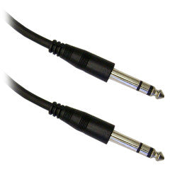 1/4 inch Stereo Audio Patch Cable, 1/4 Male, 6 foot