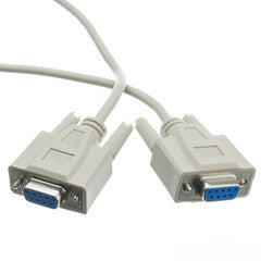 Null Modem Cable, DB9 Female, UL rated, 8 Conductor, 10 foot
