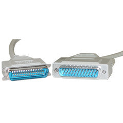 Bidirectional Printer Cable, DB25 Male to Centronics 36 (CN36) Male, IEEE-1284, 18 Twisted Pairs, 10 foot