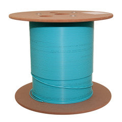 12 Fiber Indoor Distribution Fiber Optic Cable, Multimode, 50/125, OM3, 10 Gbit, Aqua, Riser Rated, Spool, 1000 foot