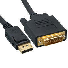 DisplayPort to DVI Video Cable, DisplayPort Male to DVI Male, 10 foot