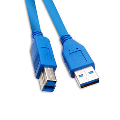 USB 3.0 Printer / Device Cable, Blue, Type A Male to Type B Male, 10 foot