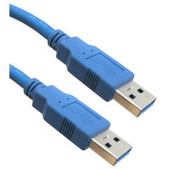 USB 3.0 Cable, Blue, Type A Male / Type A Male, 6 foot