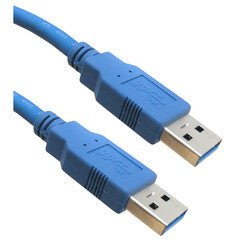 USB 3.0 Cable, Blue, Type A Male / Type A Male, 3 foot