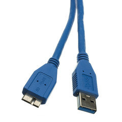 Micro USB 3.0 Cable, Blue, Type A Male to Micro-B Male, 3 foot