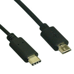 USB 2.0 Type C Male to Micro B Male Cable - 480mb - 3ft