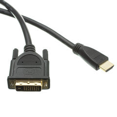 HDMI to DVI Cable, HDMI Male to DVI Male, 10 foot