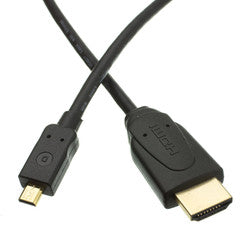 Micro HDMI Cable, High Speed with Ethernet, HDMI Male to Micro HDMI Male (Type D), 3 foot