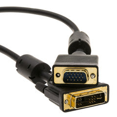 DVI-A to VGA Cable (Analog), Black, DVI-A Male to HD15 Male, 1 meter (3.24 foot)
