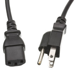 Computer / Monitor Power Cord, Black, NEMA 5-15P to C13, 10 Amp, 50 foot