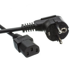 European Computer/Monitor Power Cord, Europlug or CEE 7/16 to C13, VDE Approved, 6 foot