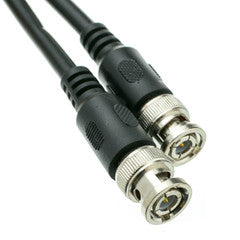 BNC RG59/U Coaxial Cable, Black, BNC Male, 12 foot