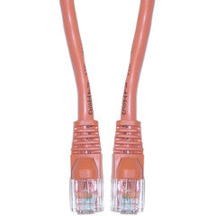 Cat5e Orange Ethernet Crossover Cable, Snagless/Molded Boot, 14 foot