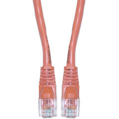 Cat5e Orange Ethernet Crossover Cable, Snagless/Molded Boot, 3 foot