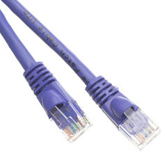 Cat5e Purple Ethernet Patch Cable, Snagless/Molded Boot, 50 foot