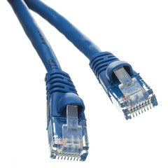 Cat5e Blue Ethernet Patch Cable, Snagless/Molded Boot, 100 foot