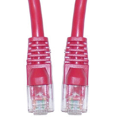 Cat6 Red Ethernet Crossover Cable, Snagless/Molded Boot, 25 foot