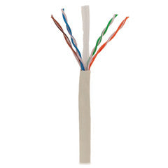 Bulk Cat6 Ivory Ethernet Cable, Solid, UTP (Unshielded Twisted Pair), Pullbox, 500 foot