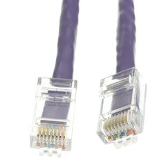 Cat5e Purple Ethernet Patch Cable, Bootless, 50 foot