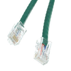 Cat5e Green Ethernet Patch Cable, Bootless, 7 foot