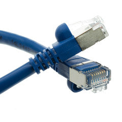 Shielded Cat5e Blue Ethernet Cable, Snagless/Molded Boot, 25 foot