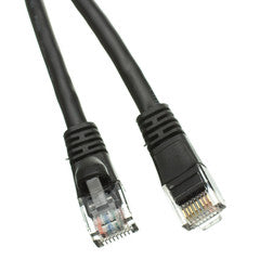 Cat6 Black Ethernet Patch Cable, Snagless/Molded Boot, 1 foot