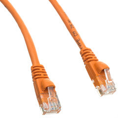 Cat6 Orange Ethernet Patch Cable, Snagless/Molded Boot, 1.5 foot