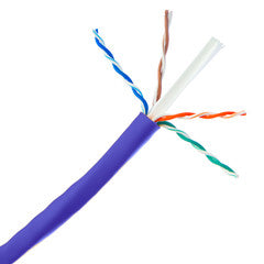 Bulk Cat6 Purple Ethernet Cable, Stranded, UTP (Unshielded Twisted Pair), Pullbox, 1000 foot