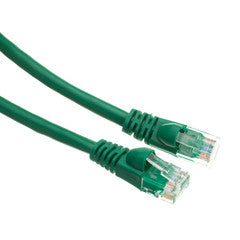 Cat6 Green Ethernet Patch Cable, Snagless/Molded Boot, 5 foot