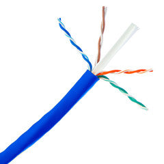 Bulk Cat6 Blue Ethernet Cable, Solid, UTP (Unshielded Twisted Pair), Pullbox, 1000 foot