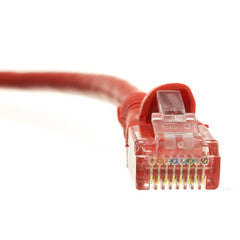 Cat6 Red Ethernet Patch Cable, Snagless/Molded Boot, 100 foot