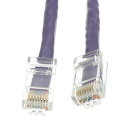 Cat6 Purple Ethernet Patch Cable, Bootless, 3 foot