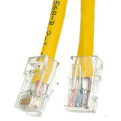 Cat6 Yellow Ethernet Patch Cable, Bootless, 5 foot