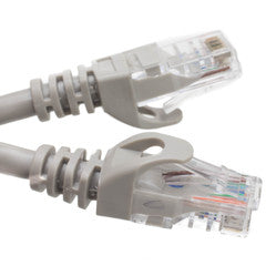 Cat6 Finger Boot Ethernet Patch Cable, Gray, 1 foot