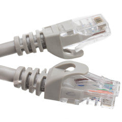 Cat6 Finger Boot Ethernet Patch Cable, Gray, 10 foot