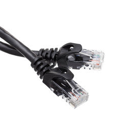 Cat6 Finger Boot Ethernet Patch Cable, Black, 100 foot
