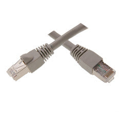 Shielded Cat6 Gray Ethernet Patch Cable, Snagless/Molded Boot, 25 Foot