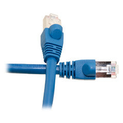 Shielded Cat6 Blue Ethernet Patch Cable, Snagless/Molded Boot, 14 foot