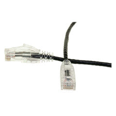 Cat6 Black Slim Ethernet Patch Cable, Snagless/Molded Boot, 7 foot