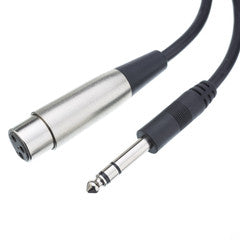 XLR Female to 1/4 Inch TRS/Stereo Male Audio Cable, 50 foot