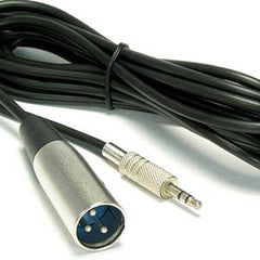 XLR Male to 3.5mm Stereo Male TRS(Balanced Audio) Cable 10ft